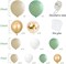 Sage Green Balloon Garland Arch Kit, Olive Green Sand White Metallic Gold Matte White Gold Confetti Balloons for Baby Shower Bridal Shower Bachelor Party Wedding Birthday Woodland Party Decorations
